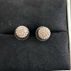 Genuine Swarovski Blow stud earring - pink